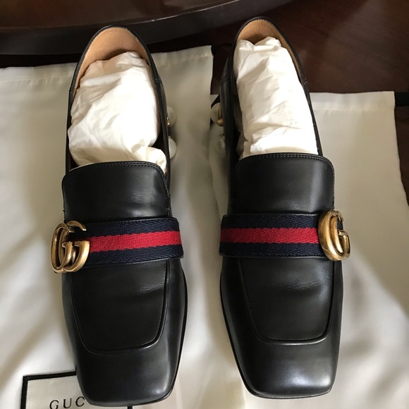 SOLD‼️ Gucci Mid Heel Pearl Loafers 36.5 /7 - Picture 11 of 11